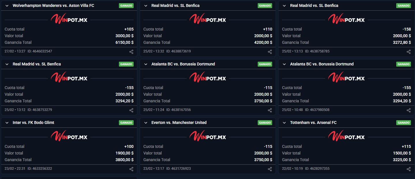 Boletos reales de apuestas ganadas compartidos por la comunidad de Los Rookies